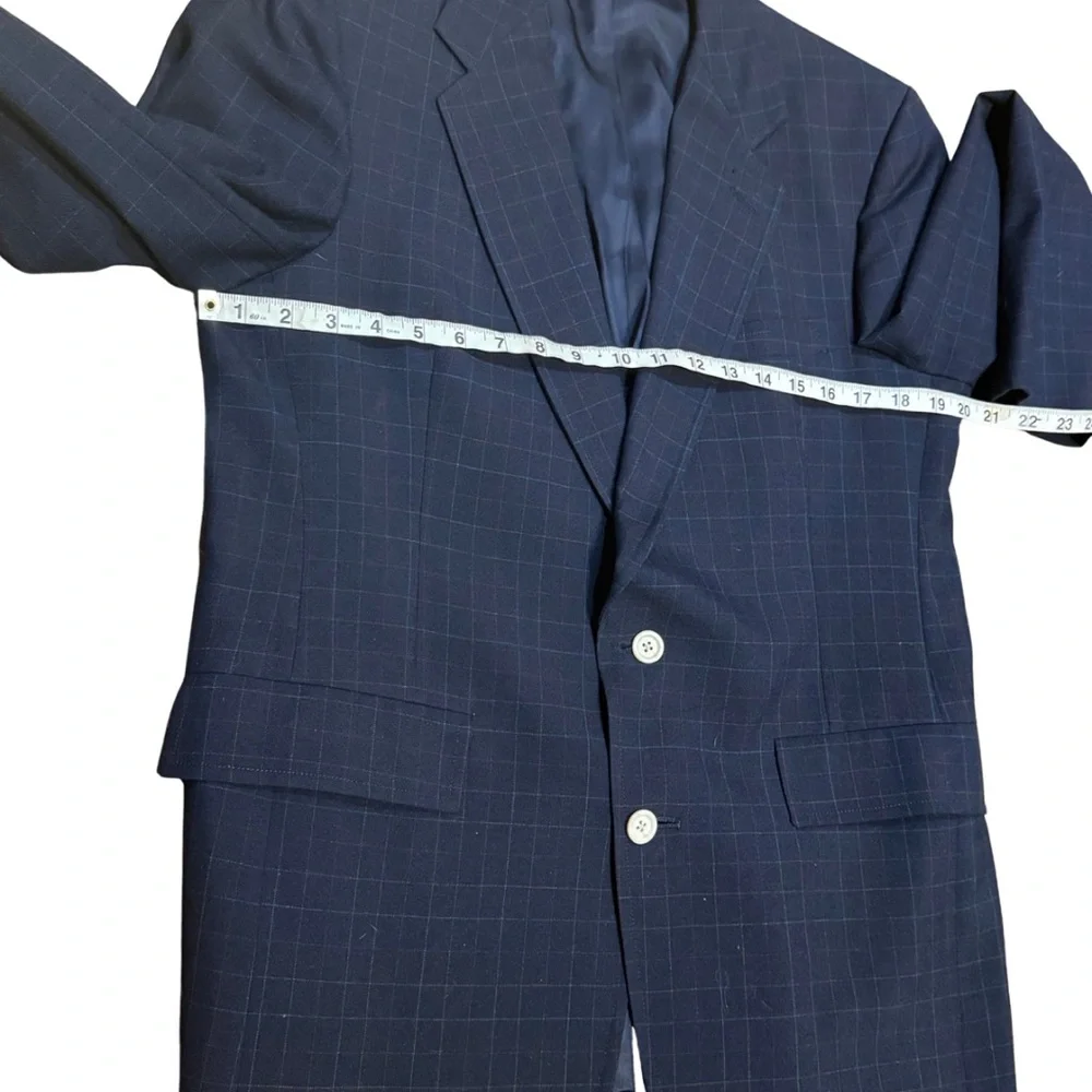 Vintage Jack Nicklaus Golden Bear Blazer 42R Navy Windowpane old‎ money heritage